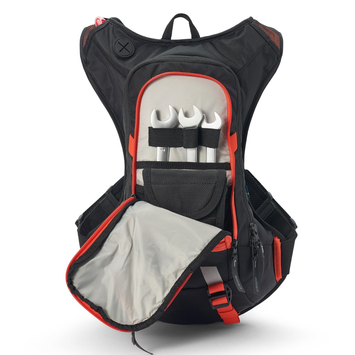 Moto Hydro 8L Dirt Biking Hydration Pack - Black/Orange - USWE 5208090038