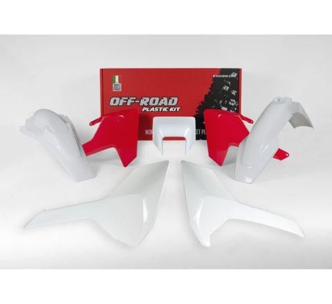PLASTIC KIT ENDURO 17-18 HUSKY TE/FE/TX, 5 PIECE, COLOUR RED/WHITE, RTECH R-KITHSQ-RQ0-517