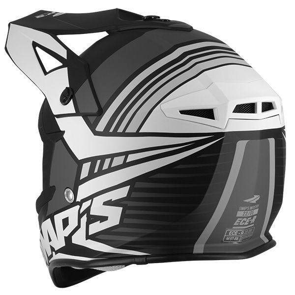 MX HELMET XL 62 BLACK/WHITE 21, SWAP'S S818 FULL FACE CSW5F0105, !! ACU GOLD APPROVED !!