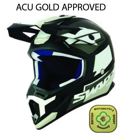 MX HELMET XL 62 BLACK/WHITE, SWAP'S S818 FULL FACE CSW5G1105, !! ACU GOLD APPROVED !!