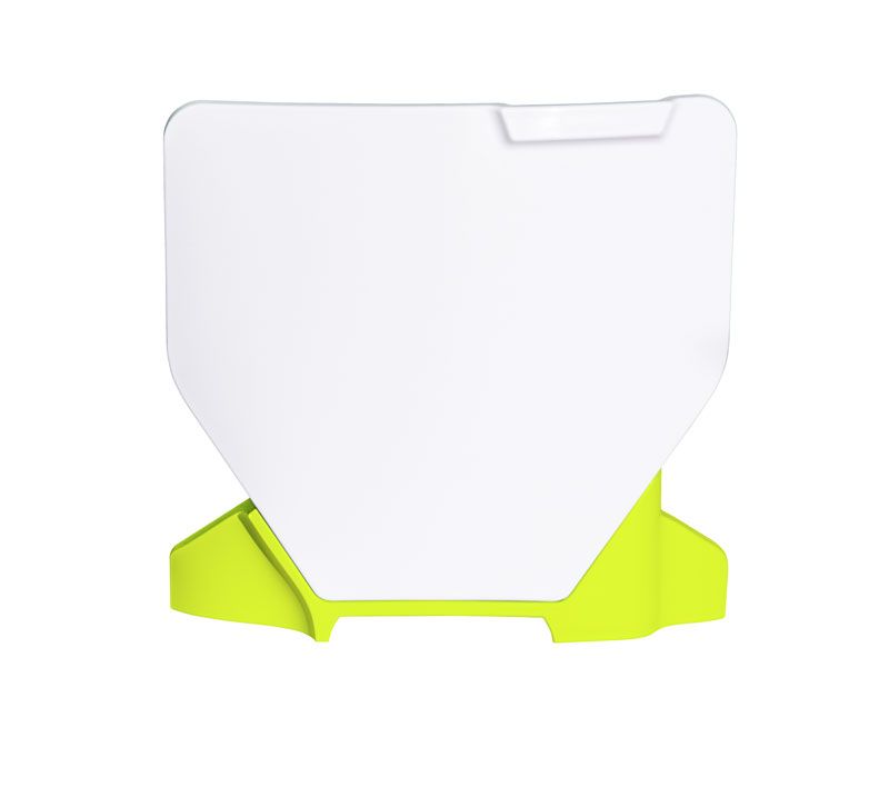 FRONT PLATE 2023-2025 HUSKY TC/FC, WHITE/YELLOW OEM 24, RTECH R-TBHSQBNGQ23