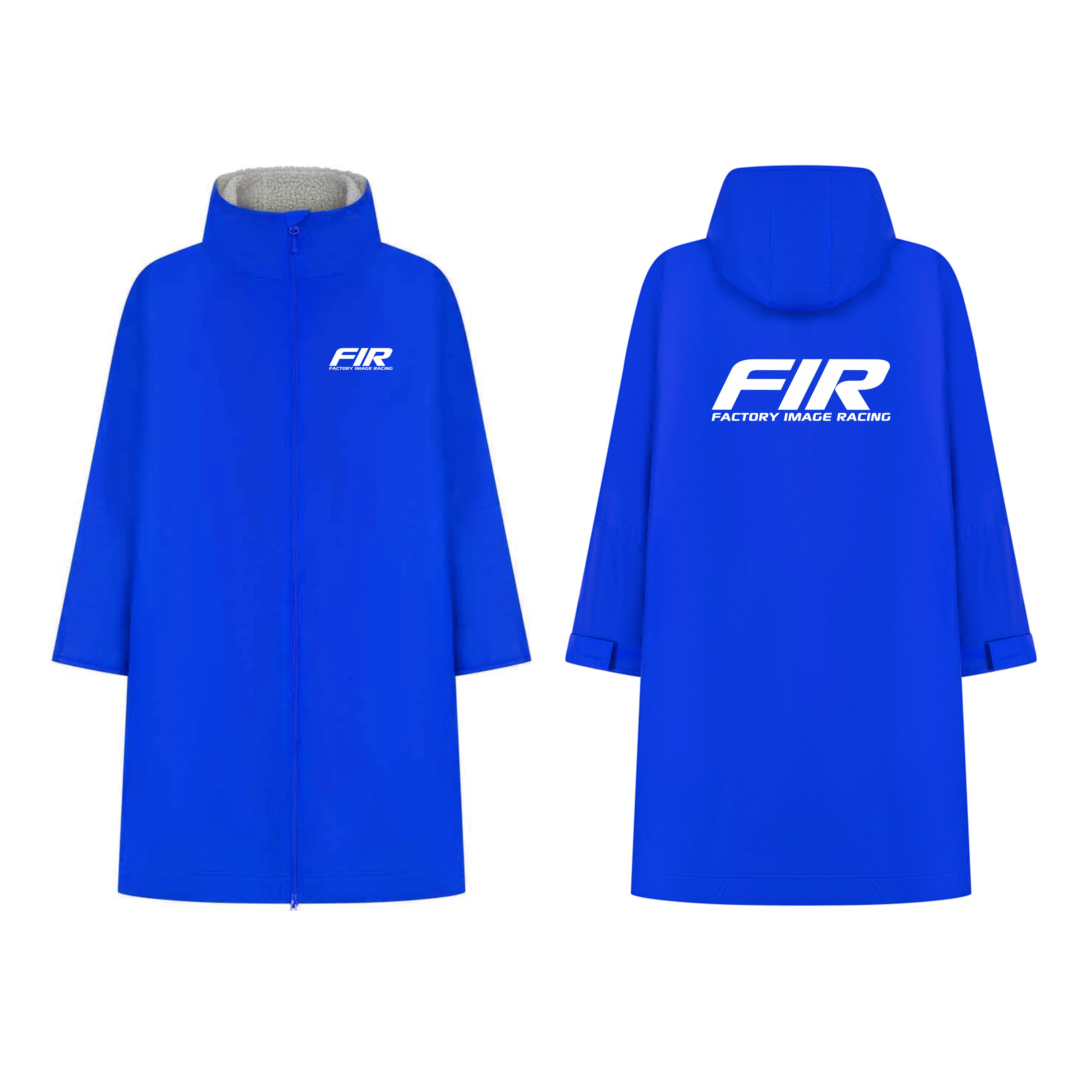 CHANGING DRY ROBE - FIR TEXT - BLUE - ADULT ONE SIZE