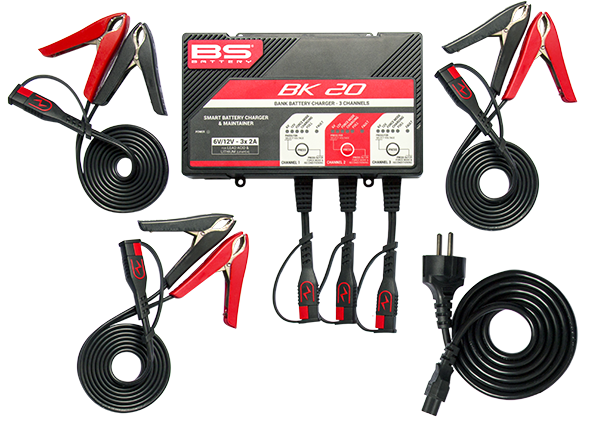 BATTERY CHARGER 12V 3 x 2A, 3 BANK CHARGER BS-BK20 !!! *** EU SOCKET *** !!!