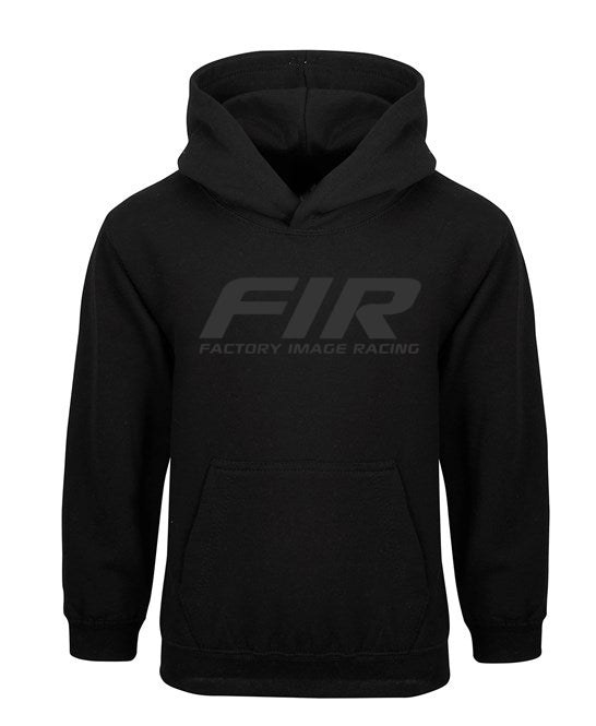 FIR KIDS HOODIE SWEATER - BLACK ON BLACK, SIZE - 12/13