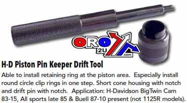 HD Piston Pin Keeper Drift, K&L 35-5004 HARLEYS