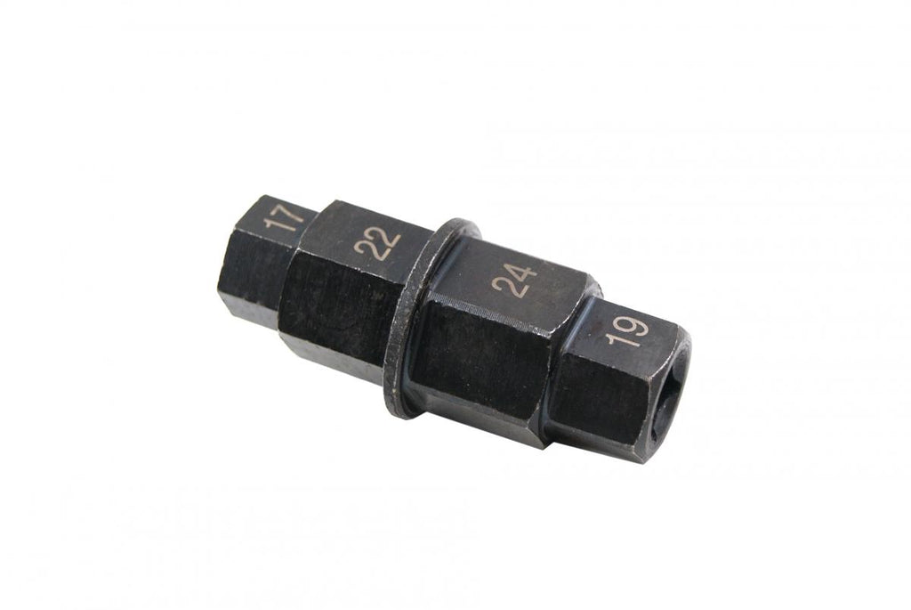 HEXAGON AXLE SPINDLE DRIVER REMOVAL TOOL, 17, 19, 22 and 24mm. 3/8 Square Drive