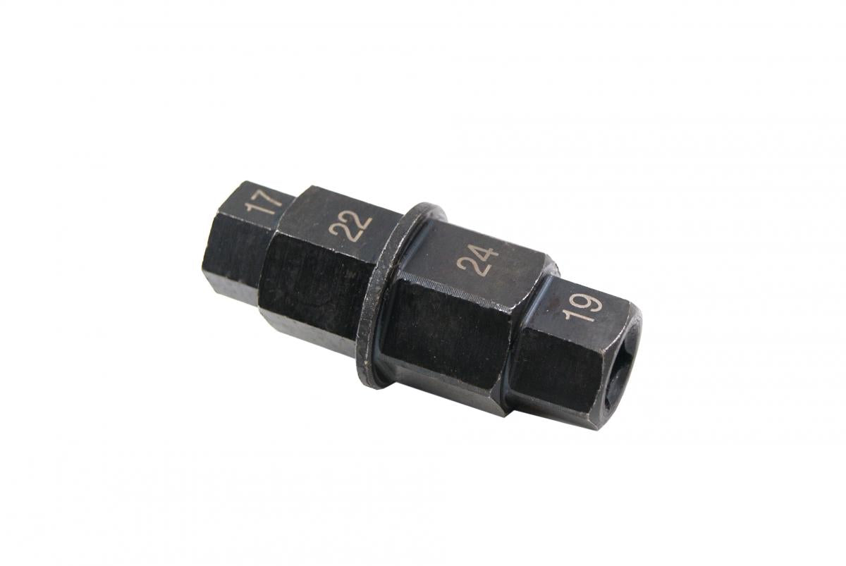 HEXAGON AXLE SPINDLE DRIVER REMOVAL TOOL, 17, 19, 22 and 24mm. 3/8 Square Drive
