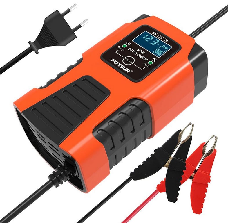 BATTERY CHARGER 12V / 6V 2A, REPAIR MODE RE-ENERGISE BATTERIES