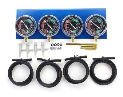 4 Pcs Motorcycle Carburetor Vacuum Gauges, Balancer Synchronizer Tool & Hose Kit