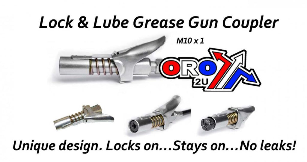 GREASE GUN NIPPLE COUPLER, PRO LOCK M10 x 1, RE 121