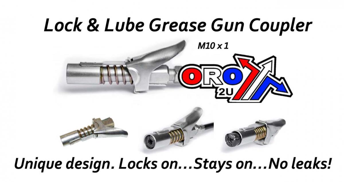 GREASE GUN NIPPLE COUPLER, PRO LOCK M10 x 1, RE 121