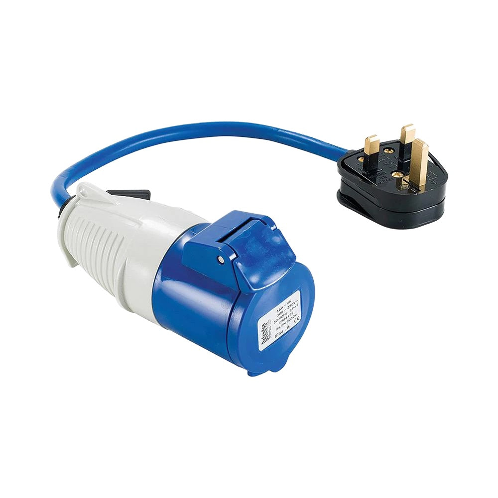 DEFENDER FLY LEAD CONVERTER, 13A-16A CAMPER CAMPING