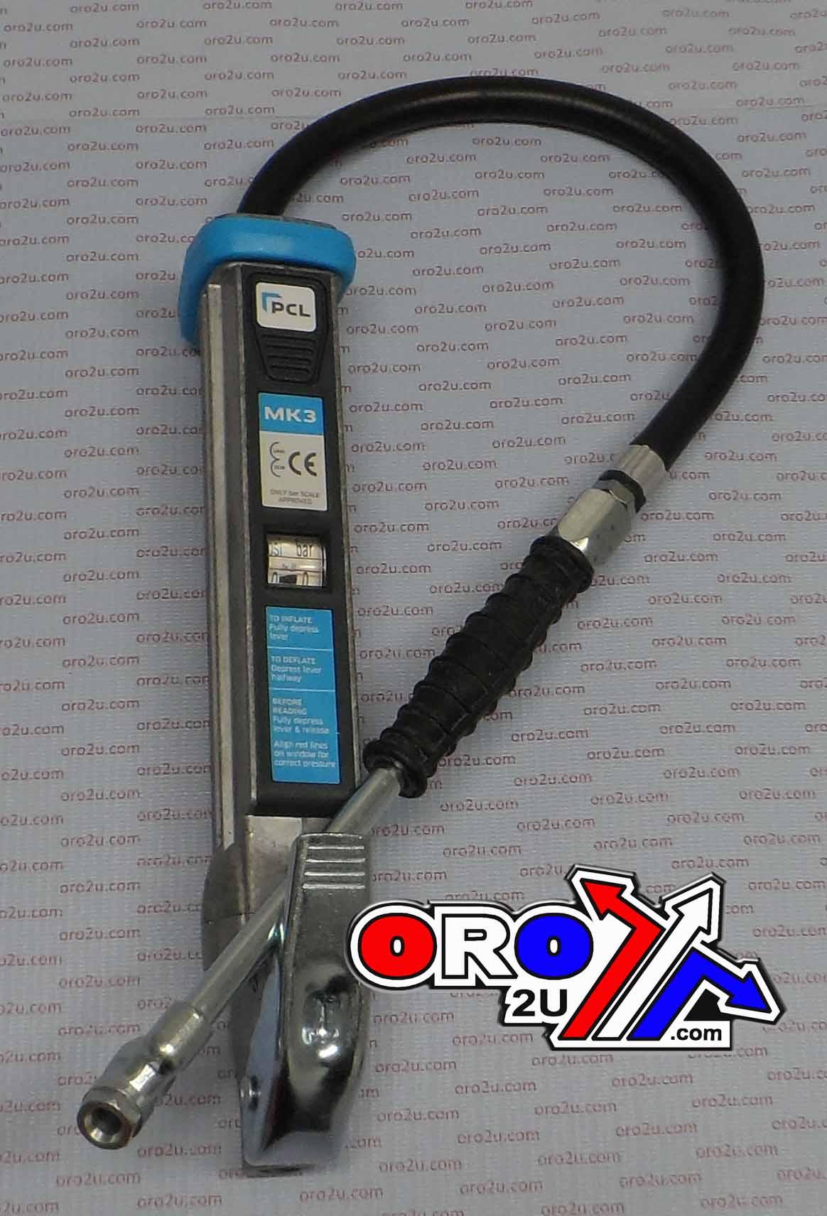 AIR LINE TYRE INFLATOR + GAUGE, 0 - 160psi High quality