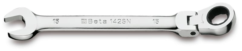 Swivel End Ratcheting Combination Spanner Wrench 19mm - Beta Tools 142SN 19