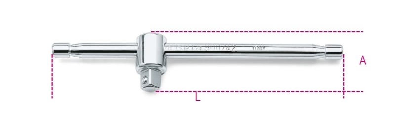 Sliding T-Handle, 1/4 Drive, 115mm Length - Beta Tools 900/42