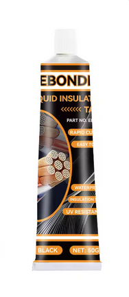 LIQUID ELECTRICAL TAPE RUBBER INSULATING CABLE WIRE COAT ADHESIVES SEALER BLACK 50g