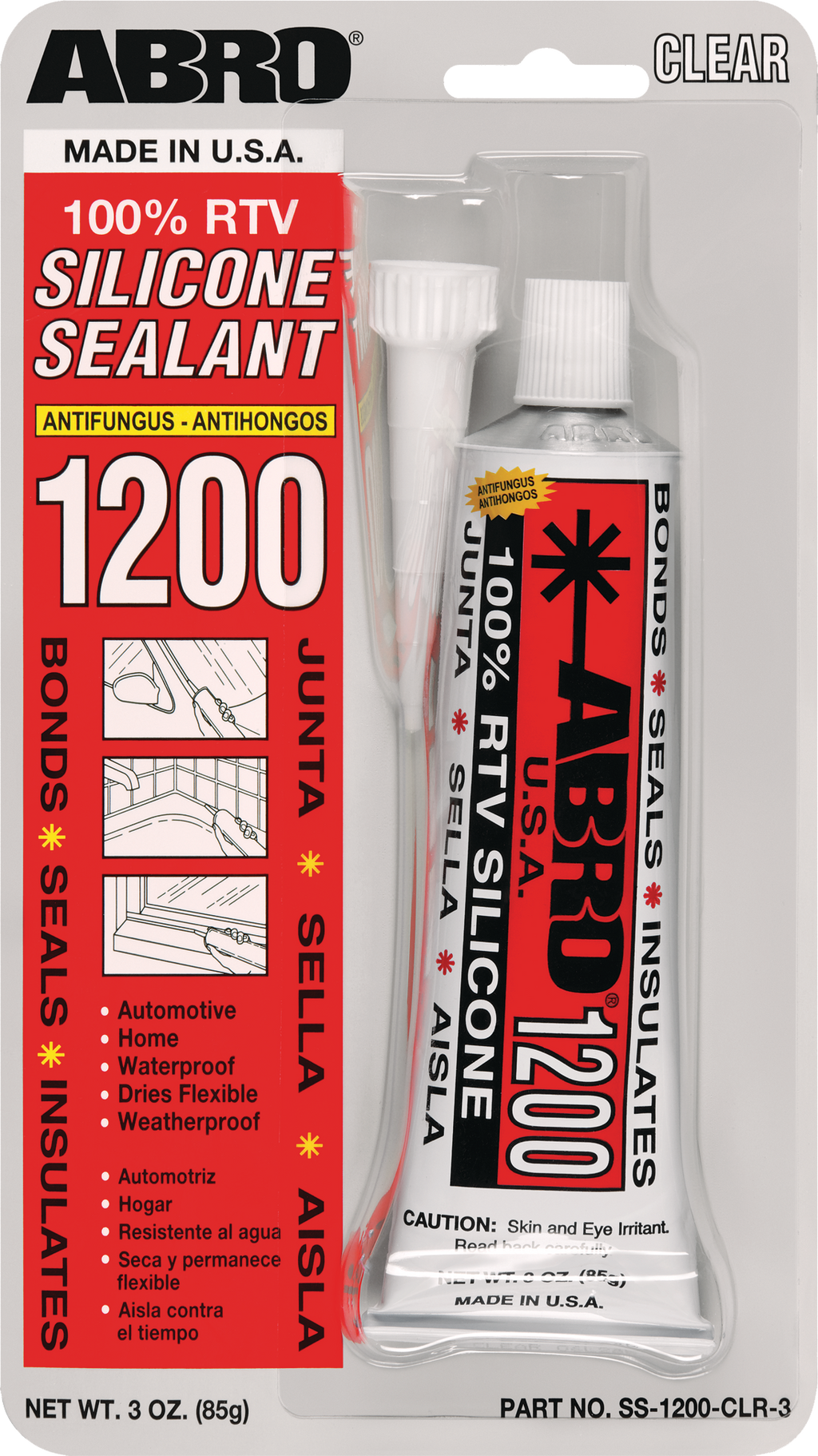 RTV SILICONE GASKET SEALANT CLEAR 85g SS-1200