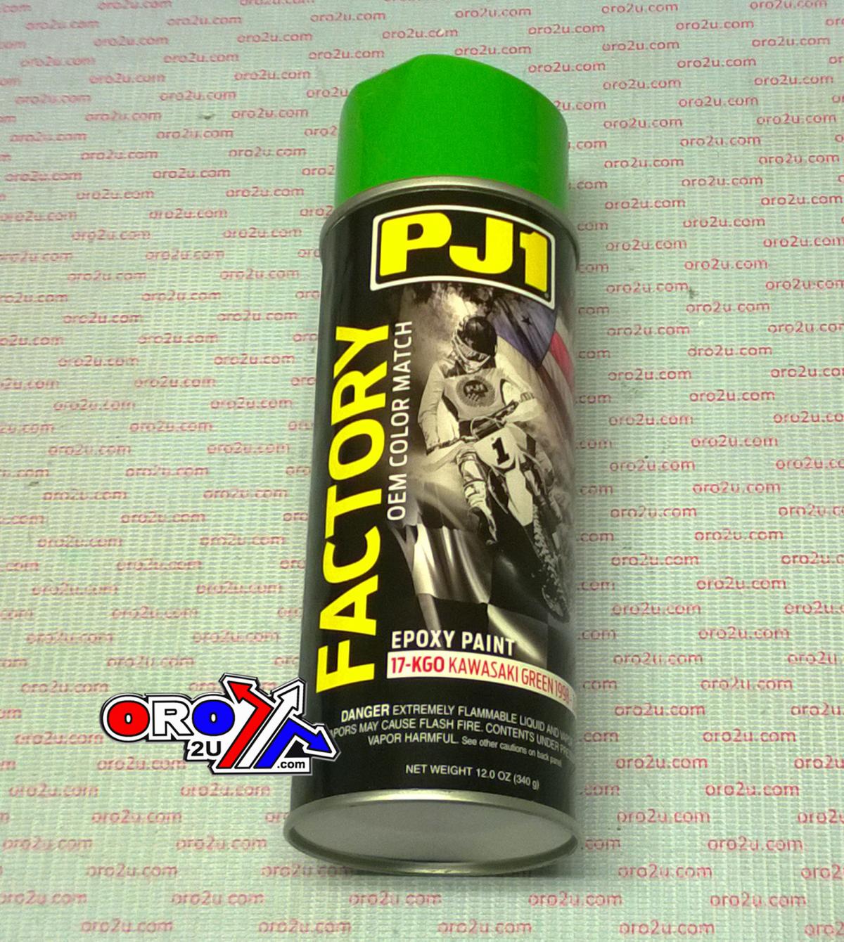 PJ1 KAWASAKI GREEN OEM COLOUR 1998 - 2002, PJ1 17-KGO, PJ011019, EPOXY PAINT 340ML