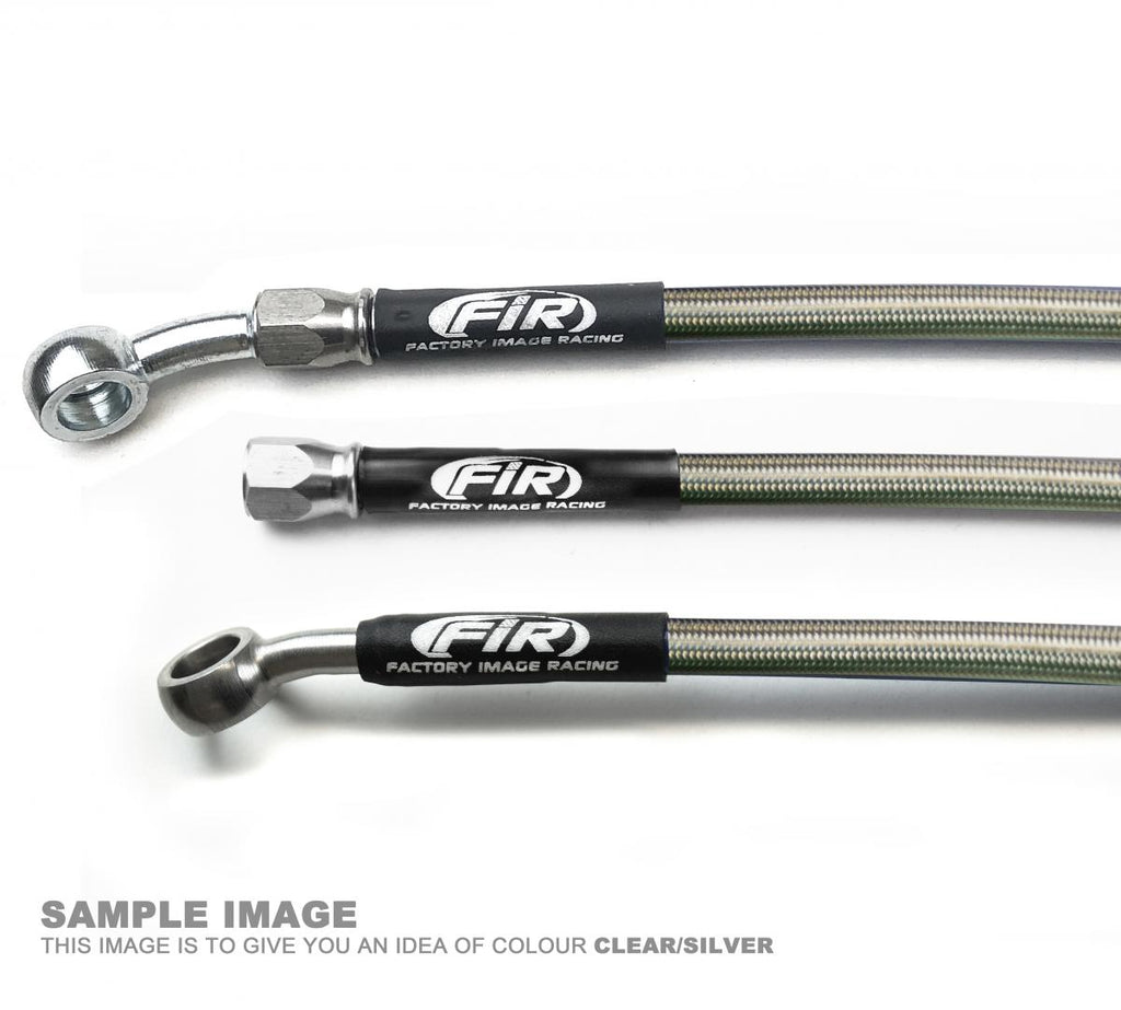 HOSE FRONT BRAKE SILVER / BLK, SUZUKI DR350S SE 1990-1999 FIR, KIT DONE