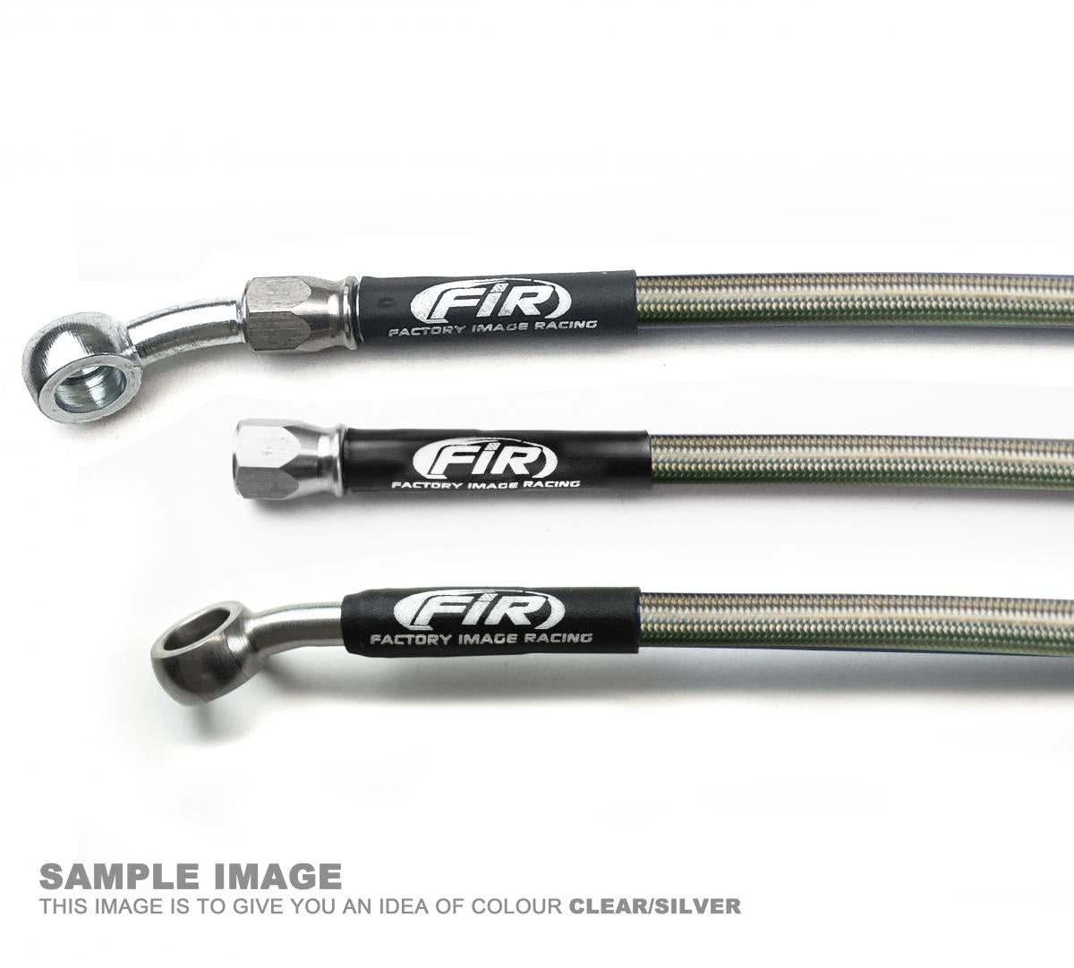 HOSE FRONT BRAKE SILVER / BLK, HONDA 1990-2003 XR600R FIR, KIT DONE