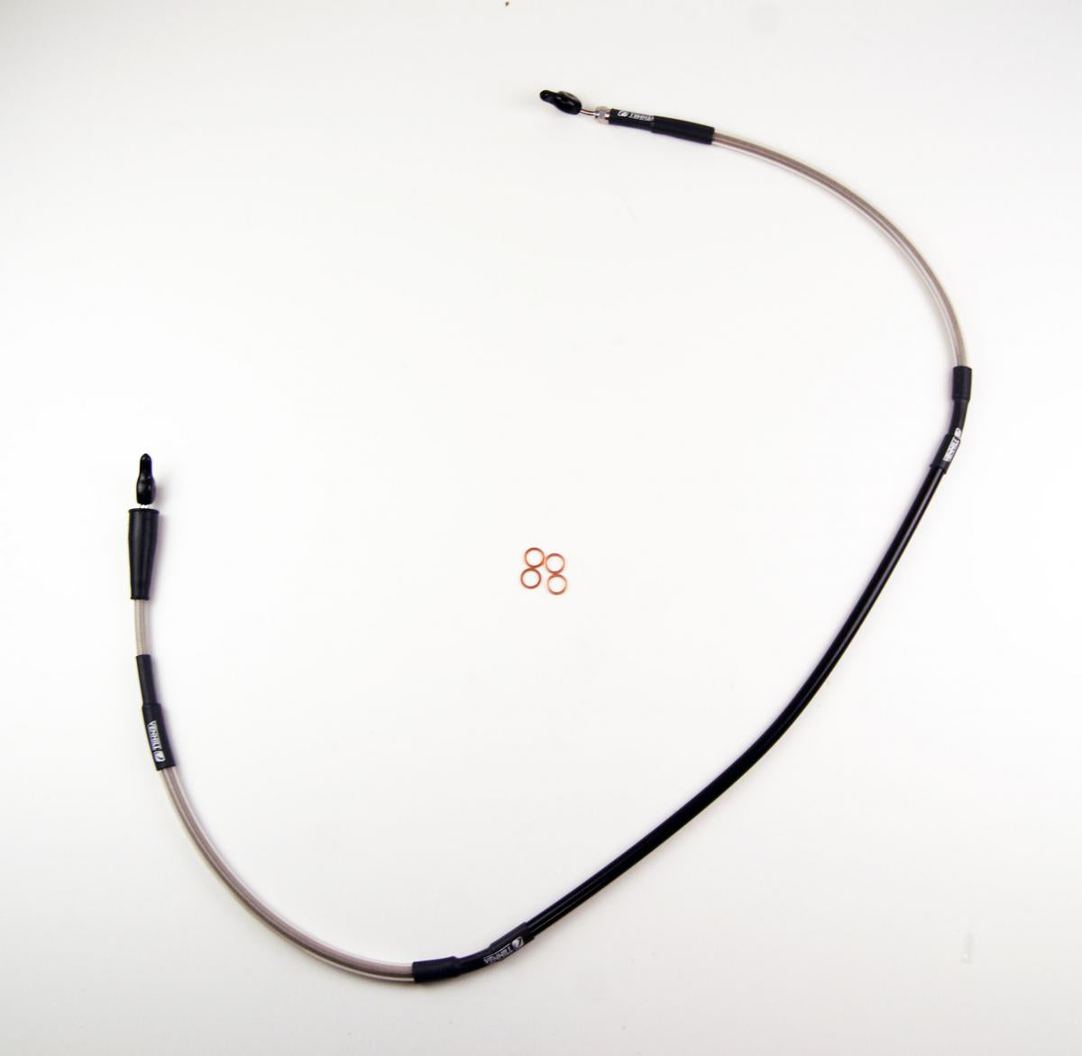 HOSE FRONT BRAKE SILVER / BLK, VENHILL S01-1-039/P-CL, 59480-28H12, 59480-28H11, 59480-28H10