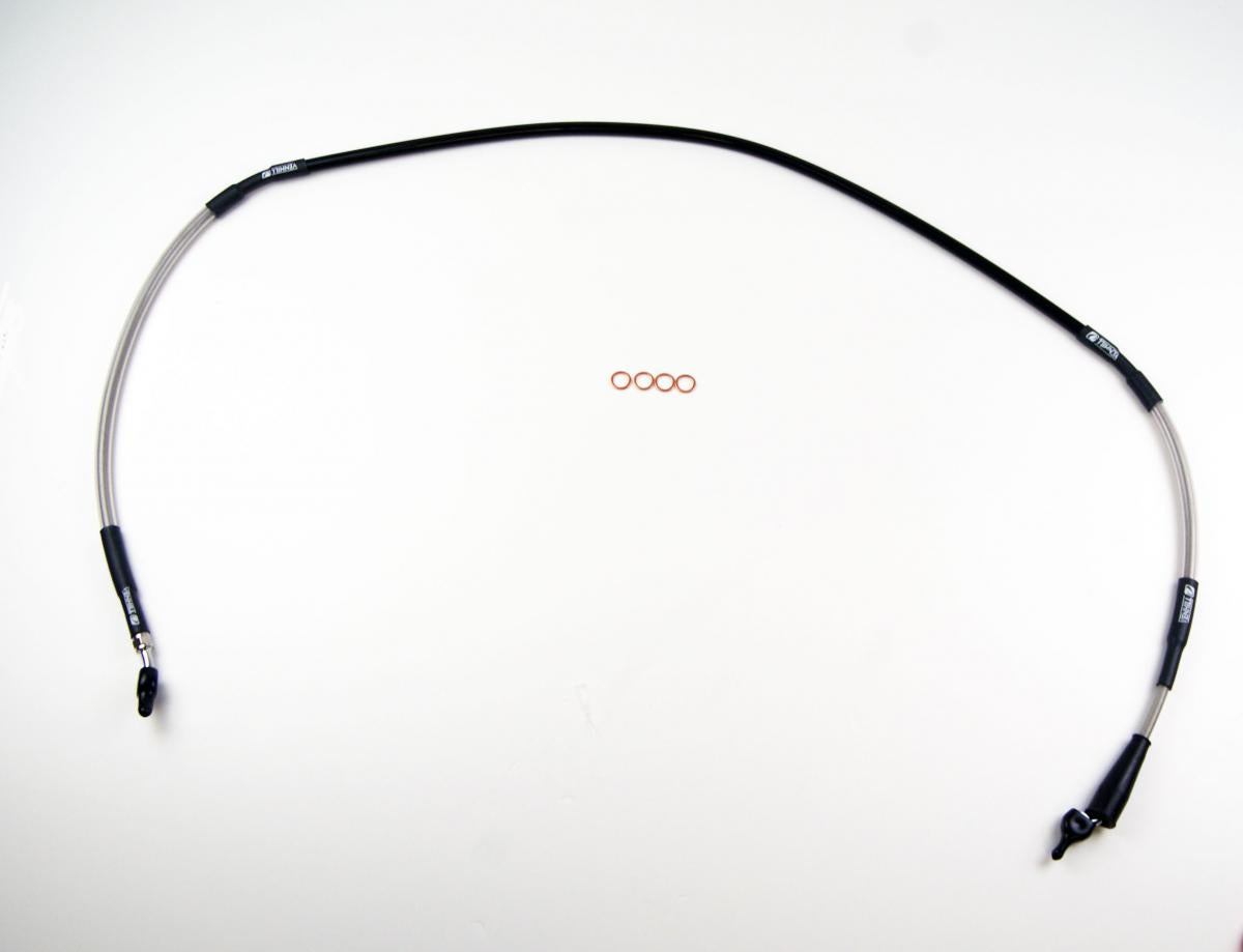 HOSE FRONT BRAKE SILVER / BLK, VENHILL S01-1-042/P-CL, 59480-02J00