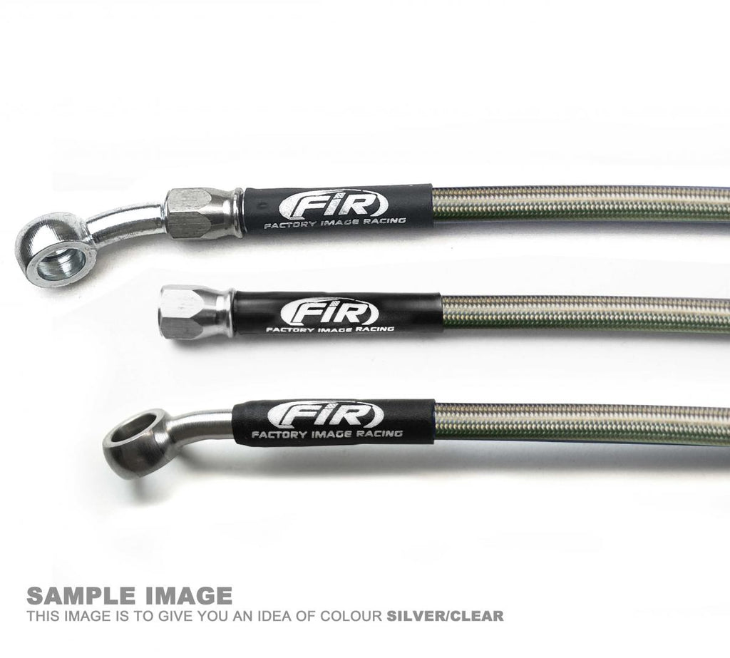 HOSE FRONT BRAKE SILVER / BLK, HUSQ CR TC 125 250 500 FIR