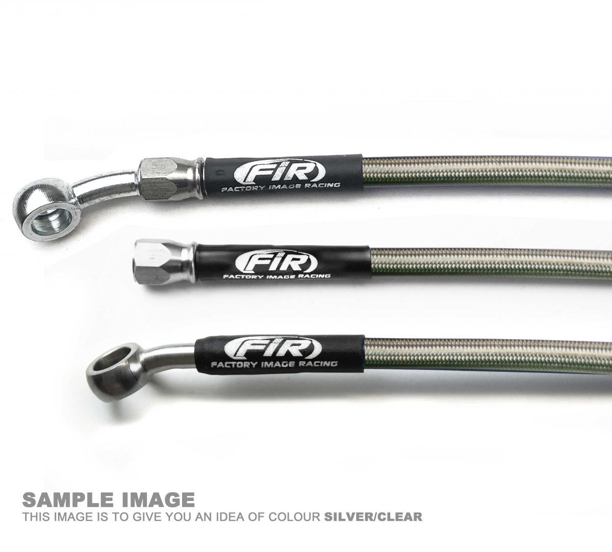 HOSE FRONT BRAKE SILVER / BLK, HUSQ CR TC 125 250 500 FIR