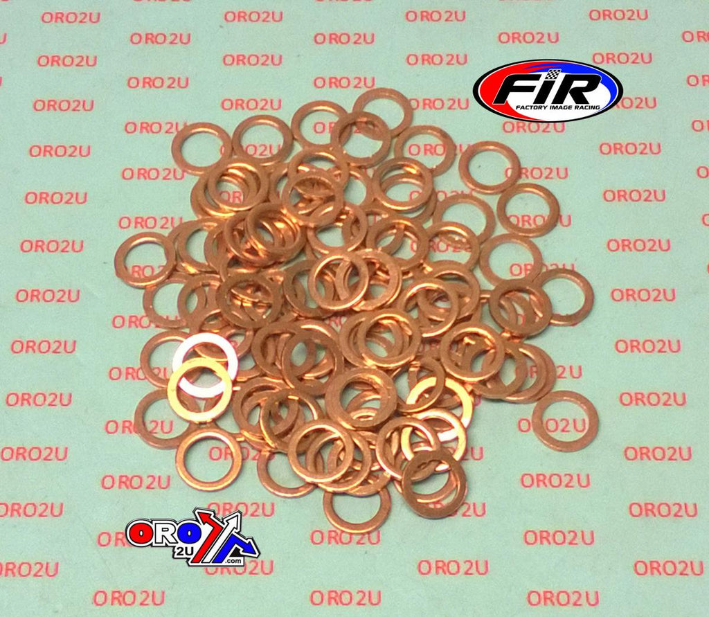 COPPER WASHER M10 PK OF 100, SIZE ID10 x OD15 x W1.5mm