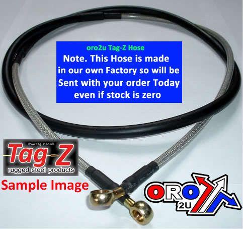 HOSE REAR BRAKE SILVER / BLK, VENHILL H02-2-039/P-CL