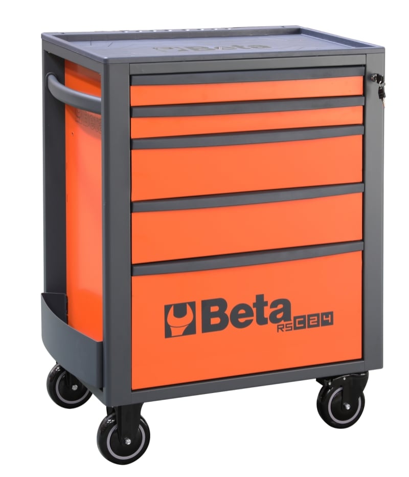 Mobile Roller Cab 5 Drawers Reinforced Worktop 800kg Capacity - Beta Tools RSC24/5-R