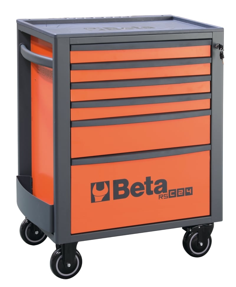 Mobile Roller Cab 6 Drawers Reinforced Worktop 800kg Capacity - Beta Tools RSC24/6-G