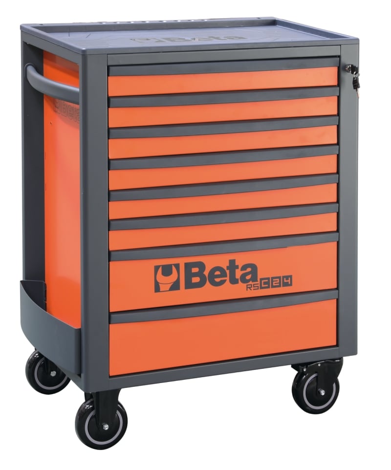 Mobile Roller Cab 8 Drawers Reinforced Worktop 800kg Capacity - Beta Tools RSC24/8-G