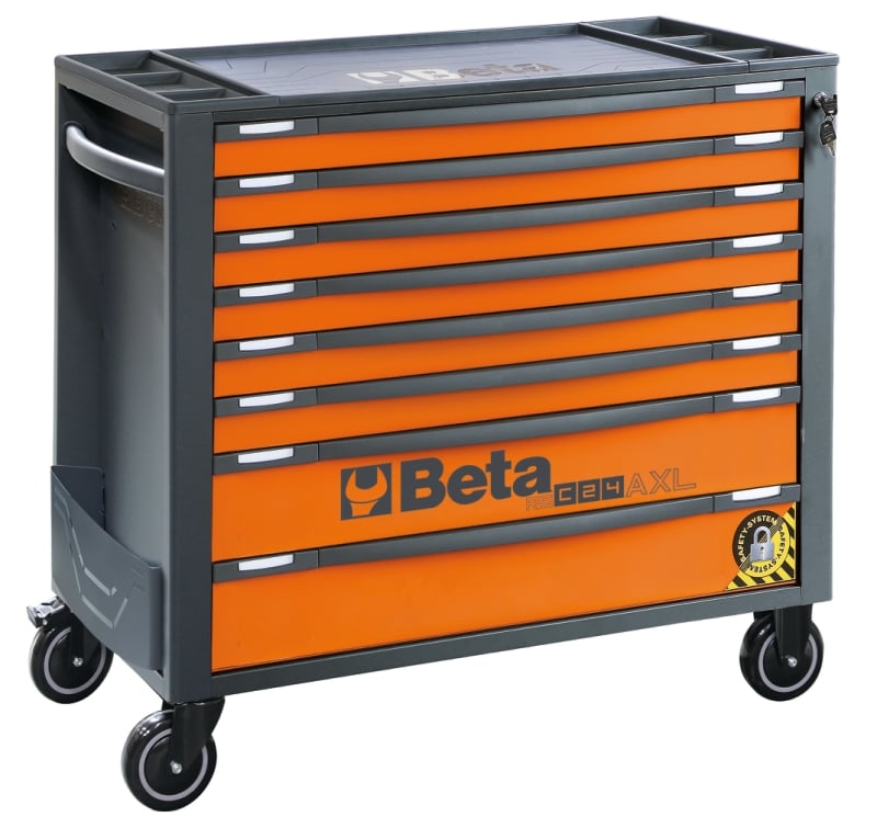 Mobile Roller Cab 8 Drawers Anti-Tilt System Long Model 1000kg Capacity - Beta Tools RSC24AXL/8-R