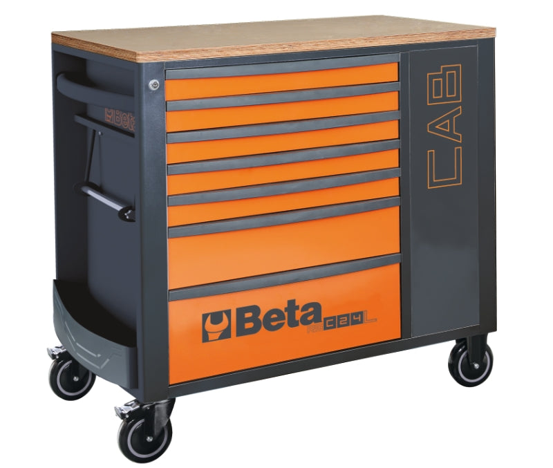Mobile Roller Cab 7 Drawers Tool Cabinet 1100kg Capacity - Beta Tools RSC24L-CAB/O