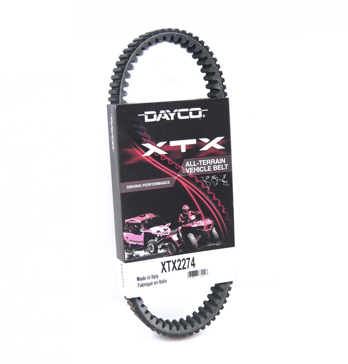 DRIVE BELT DAYCO XTX2274 BOMBARDIER, QUEST, JOHN DEERE BUCK TRAIL BUCK