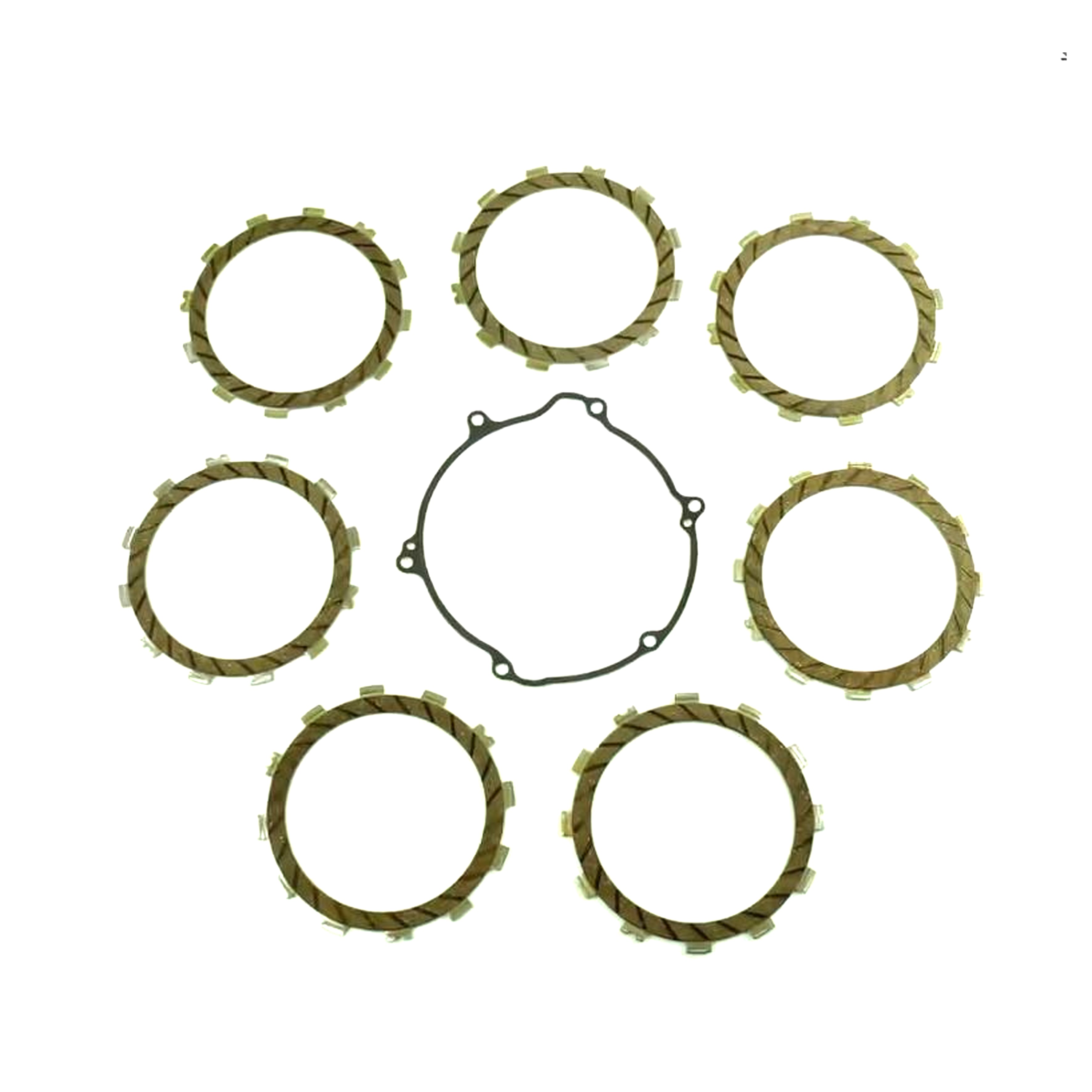 CLUTCH FRICTION PLATE SET KAWA KX125 97-02, ATHENA P40230062, WITH GASKET