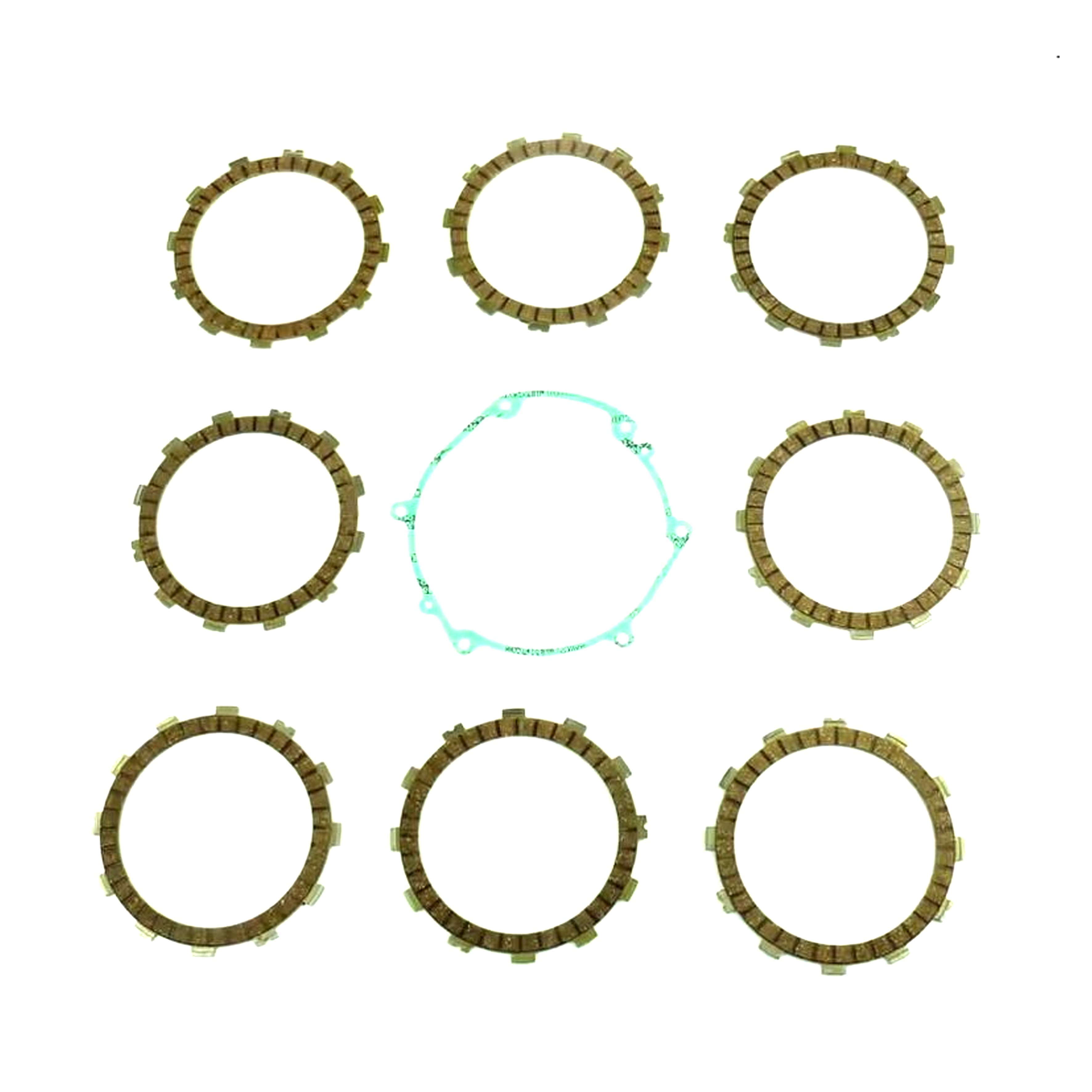 CLUTCH FRICTION PLATE SET KAWA KX250 90, ATHENA P40230064, WITH GASKET