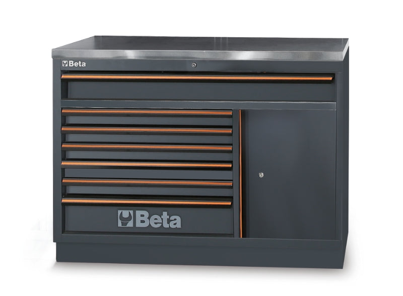 Fixed Module with 7 Drawers and Storage Compartment for Workbench - BetaC45PRO C45PRO M7A/X
