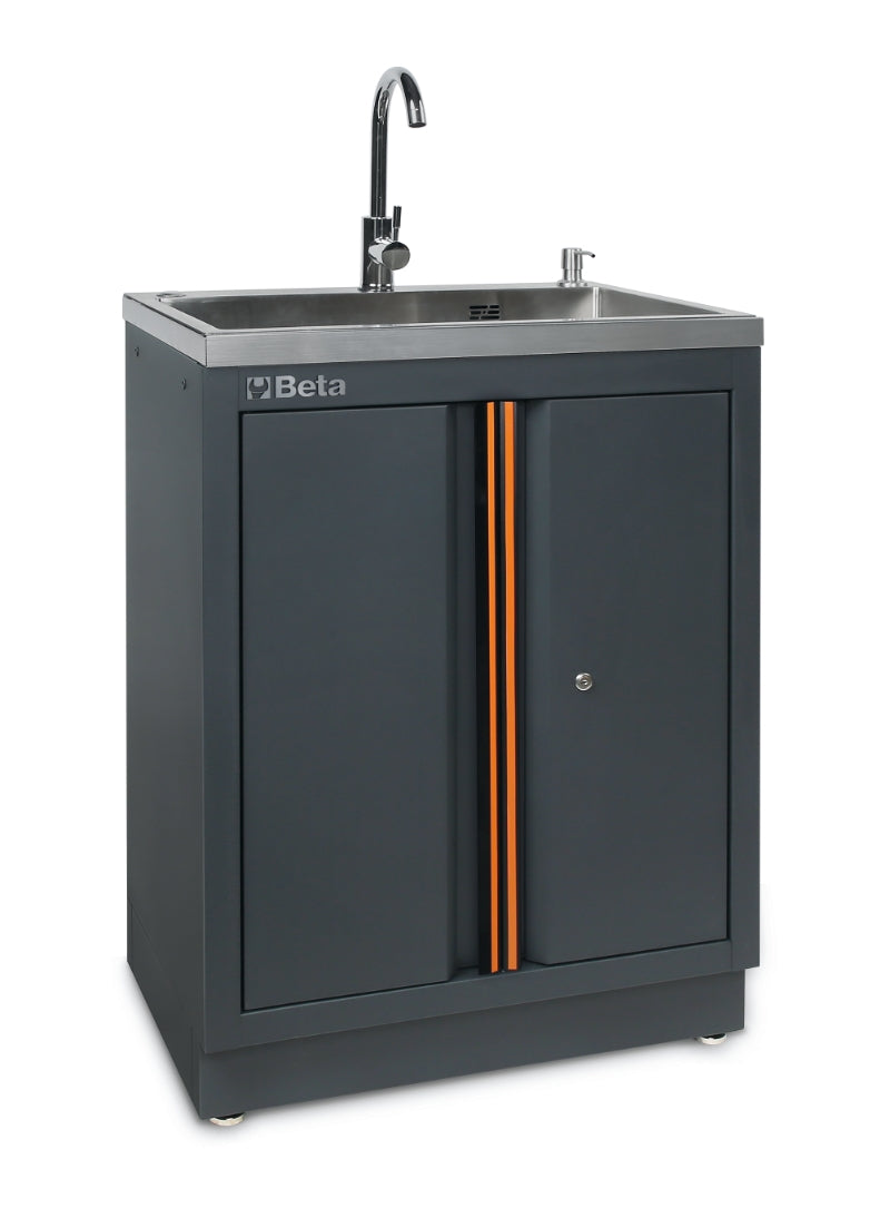 Fixed Module with Built-In Sink and Two Doors for Workshop - BetaC45PRO C45PRO ML