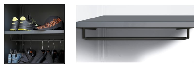 Interior Shelf with Clothes Rail for Tool Cabinet C45PRO AS1 - BetaC45PRO C45PRO A1/RB600