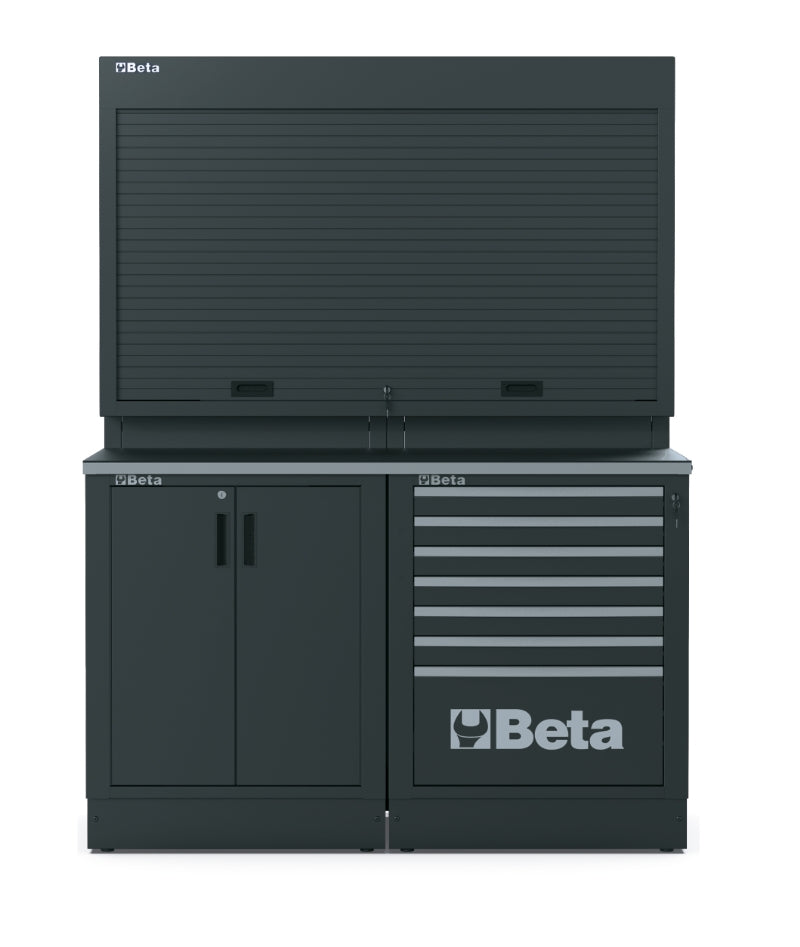 Workshop Equipment Combination RSC50 with Worktop, Two-Door Module, and Tool Wall System - BetaRSC50 RSC50 B