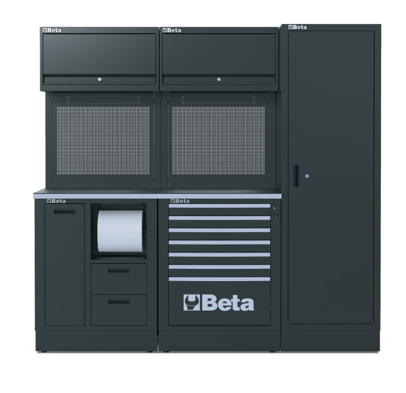 Workshop Equipment Combination RSC50 with Worktop, Drawers, Cabinets, and Tool Panels - BetaRSC50 RSC50 C