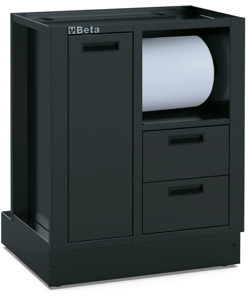 Fixed Service Module for RSC50 with Waste Bin, Paper Roll Compartment, 2 Drawers 310x370mm, Adjustable Feet - BetaRSC50 RSC50 MS-2C