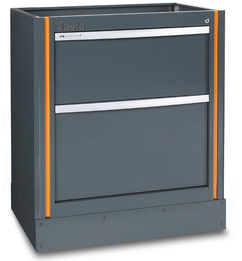 Fixed Module with 2 Drawers, Ball Bearing Slides, Central Lock, 588x367mm Drawers - BetaRSC55 C55M2