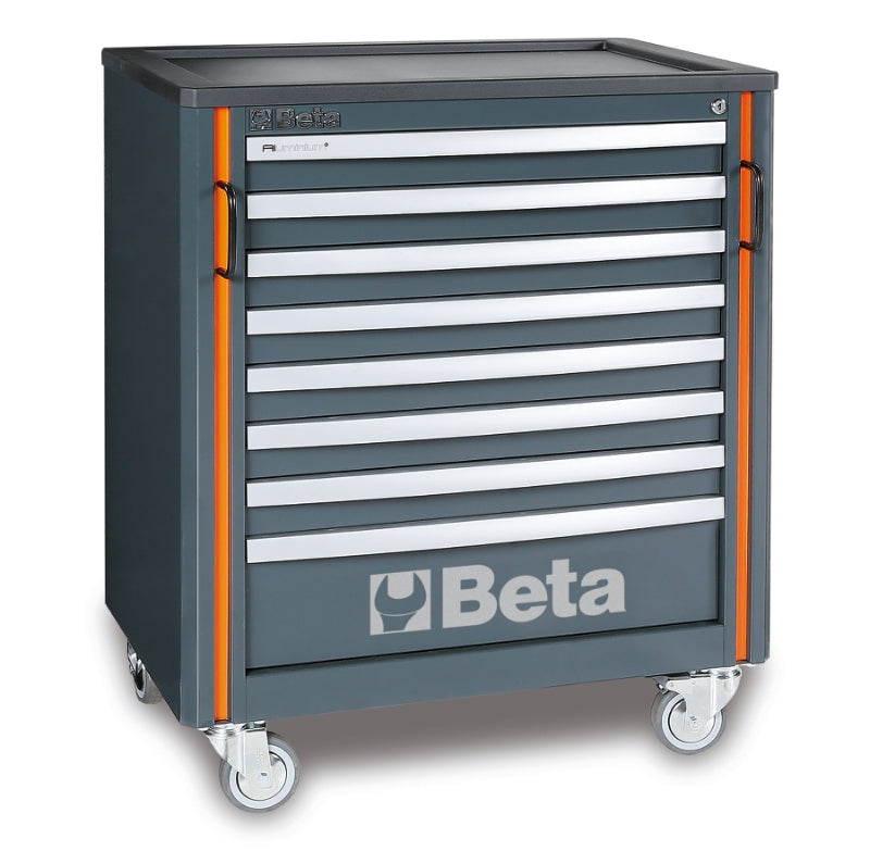Roller Cabinet Module with 8 Drawers, Ball Bearing Slides, Central Lock, 588x367mm Drawers, 100mm Castors - BetaRSC55 C55C8