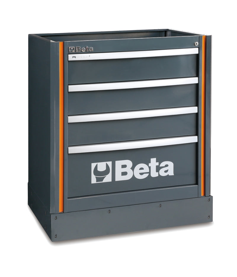 Fixed Module with 4 Drawers, Ball Bearing Slides, Central Lock, 588x367mm Drawers - BetaRSC55 C55M4