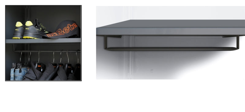 Interior Shelf with Clothes Rail for Tool Cabinet, 497x403mm - BetaRSC55 C55 A1/RB42