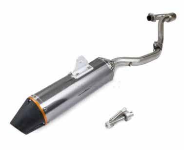 Full Exhaust Muffler System Slip On HONDA 03-17 CRF150F, MUFFLER ASSY 18300-KPT-306 PIPE 18320-KPT-A00