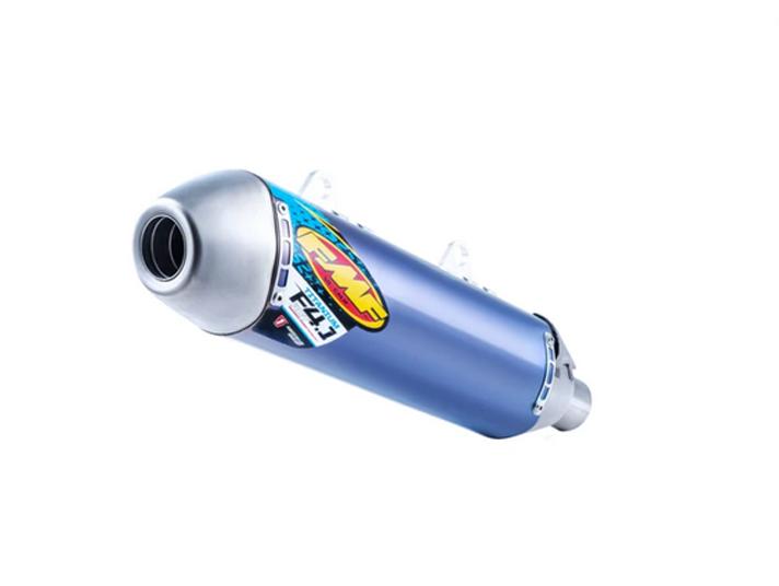 16-18 SX-F F4.1 RCT TI AN BLUE, FMF 045596 FACTORY SILENCER, TITANIUM END CAP
